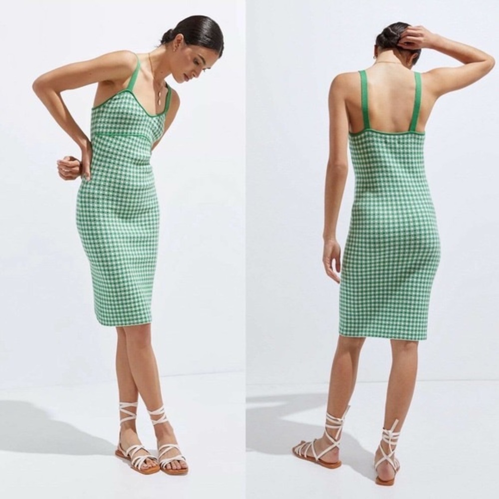 NWT Anthropologie Checkered Knit Dress